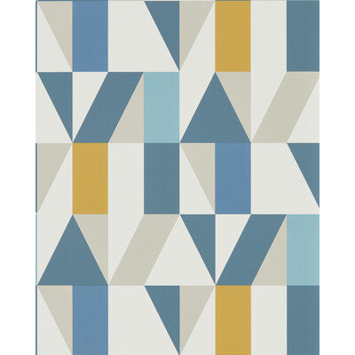 SCION NNUE111831.SCN.0 NUEVO WP INDIGO/SLATE/SATSUMA Wallpaper - Eade's Wallpaper