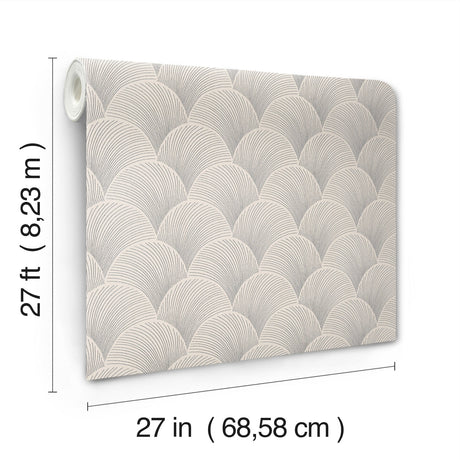 Candice Olson NT6106 Metallic Scallop Wallpaper - Eade's Wallpaper