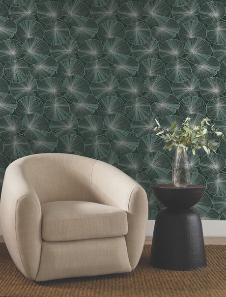 Candice Olson NT6112 Layered Lily Pads Wallpaper - Eade's Wallpaper