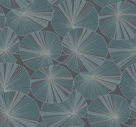 Candice Olson NT6116 Layered Lily Pads Wallpaper - Eade's Wallpaper