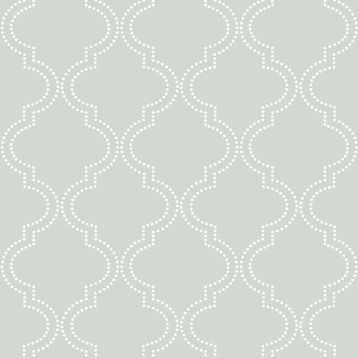 NuWallpaper NU1649 Grey Quatrefoil Peel & Stick Wallpaper