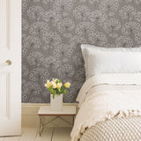 NuWallpaper NU1693 Angelica Grey Peel & Stick Wallpaper