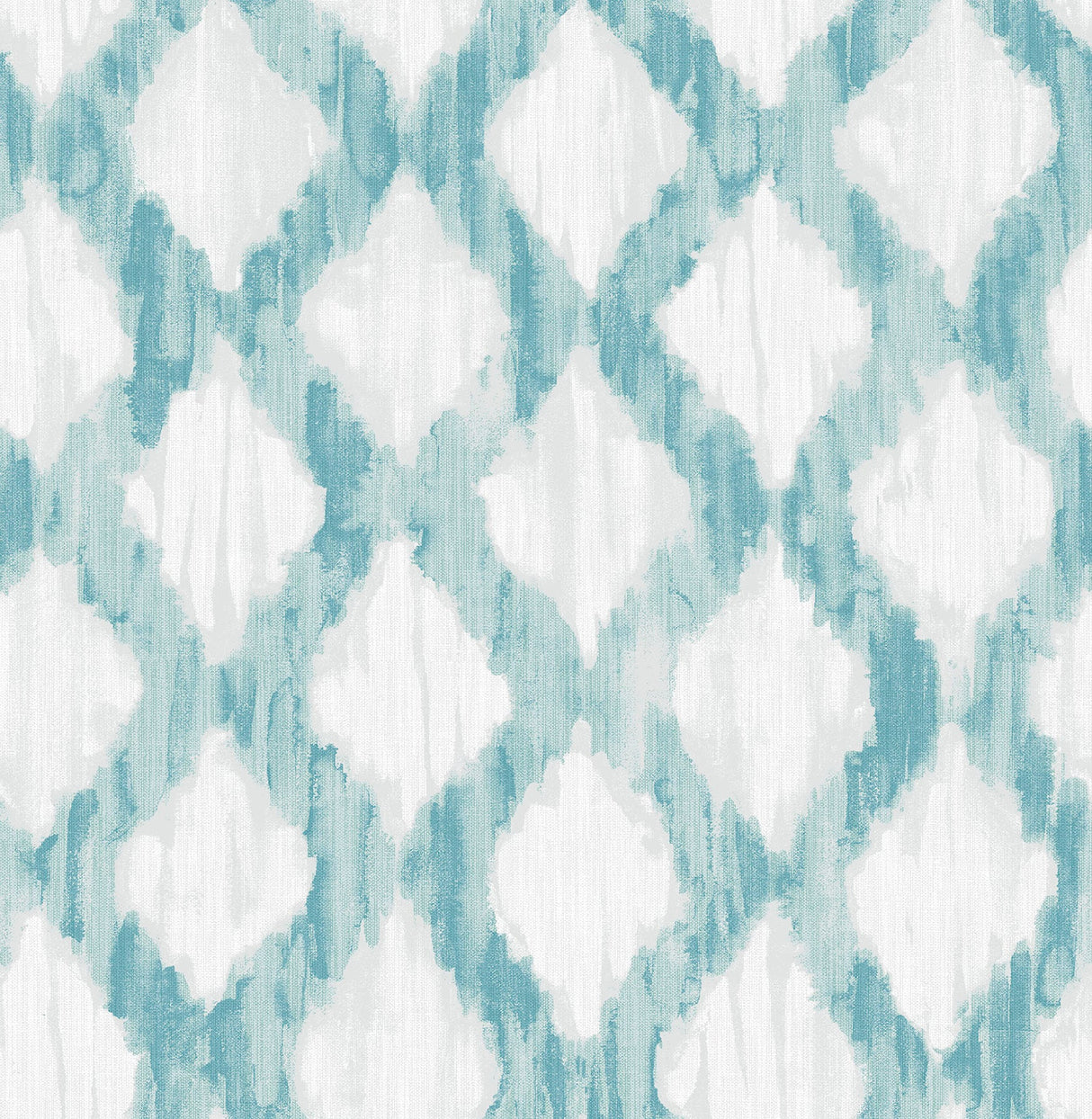 NuWallpaper NU2923 Teal Floating Trellis Peel & Stick Wallpaper