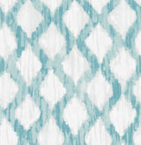 NuWallpaper NU2923 Teal Floating Trellis Peel & Stick Wallpaper