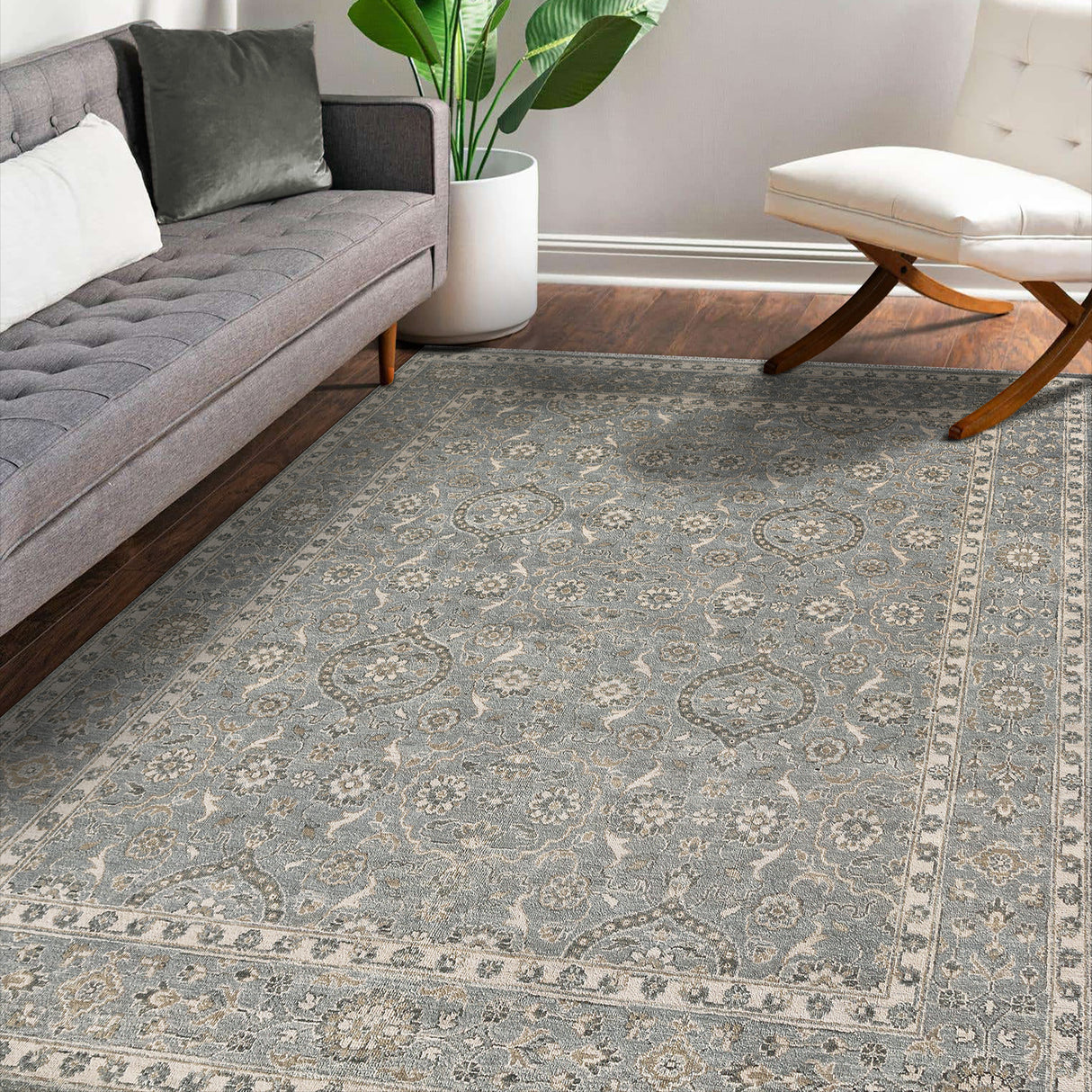 Amer Rugs NUI-129 Nuit Arabe Classic Bordered Area Rug