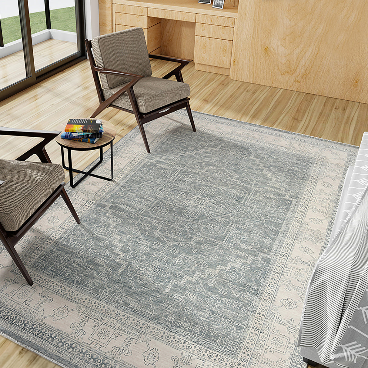 Amer Rugs NUI-3 Nuit Arabe Classic Bordered Area Rug
