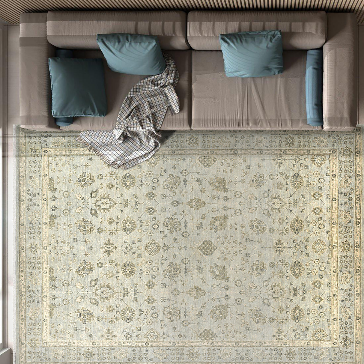 Amer Rugs NUI-6 Nuit Arabe Classic Bordered Area Rug