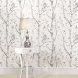 NuWallpaper NUS1412 Grey Woods Peel & Stick Wallpaper