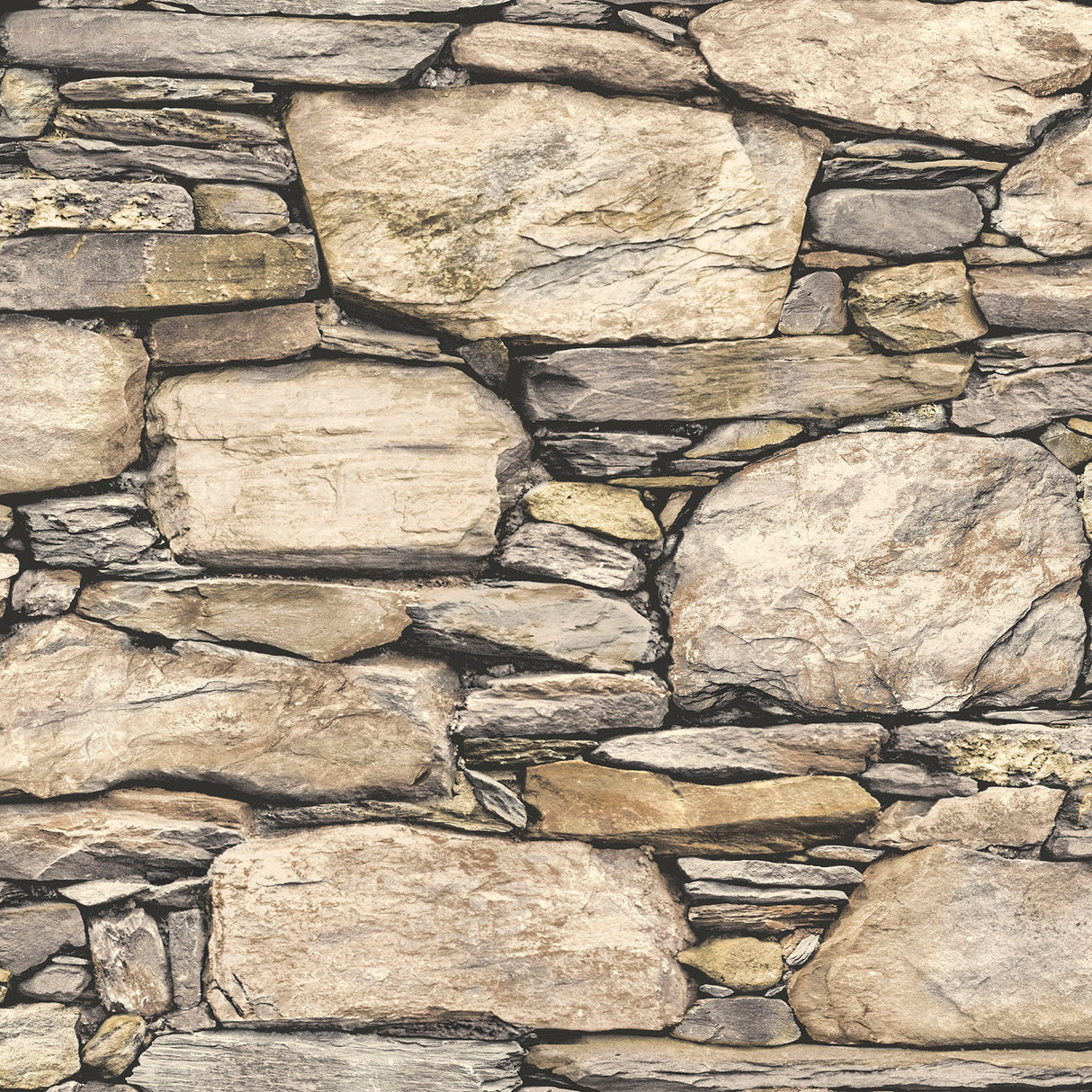 NuWallpaper NUS2065 Hadrian Stone Wall Peel & Stick Wallpaper