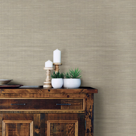 NuWallpaper NUS2215 Wheat Grasscloth Peel & Stick Wallpaper