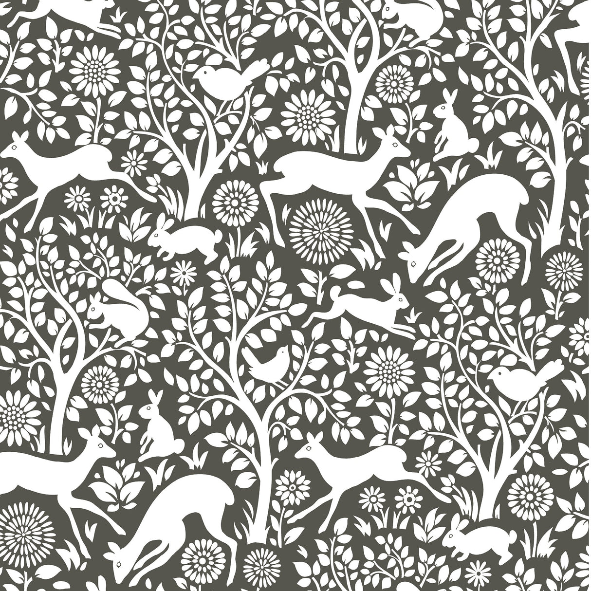 NuWallpaper NUS3146 Charcoal Merriment Peel & Stick Wallpaper