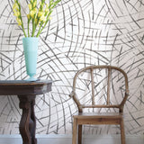 NuWallpaper NUS3500 Black Imprint Peel & Stick Wallpaper