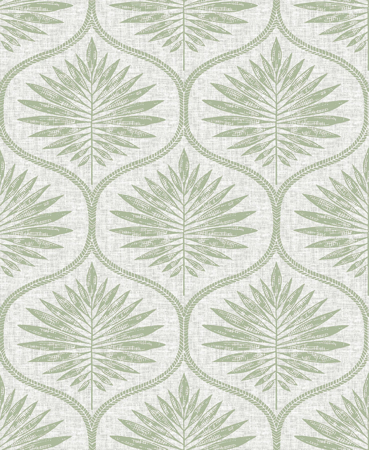 NuWallpaper NUS3621 Green Primitive Leaves Peel & Stick Wallpaper