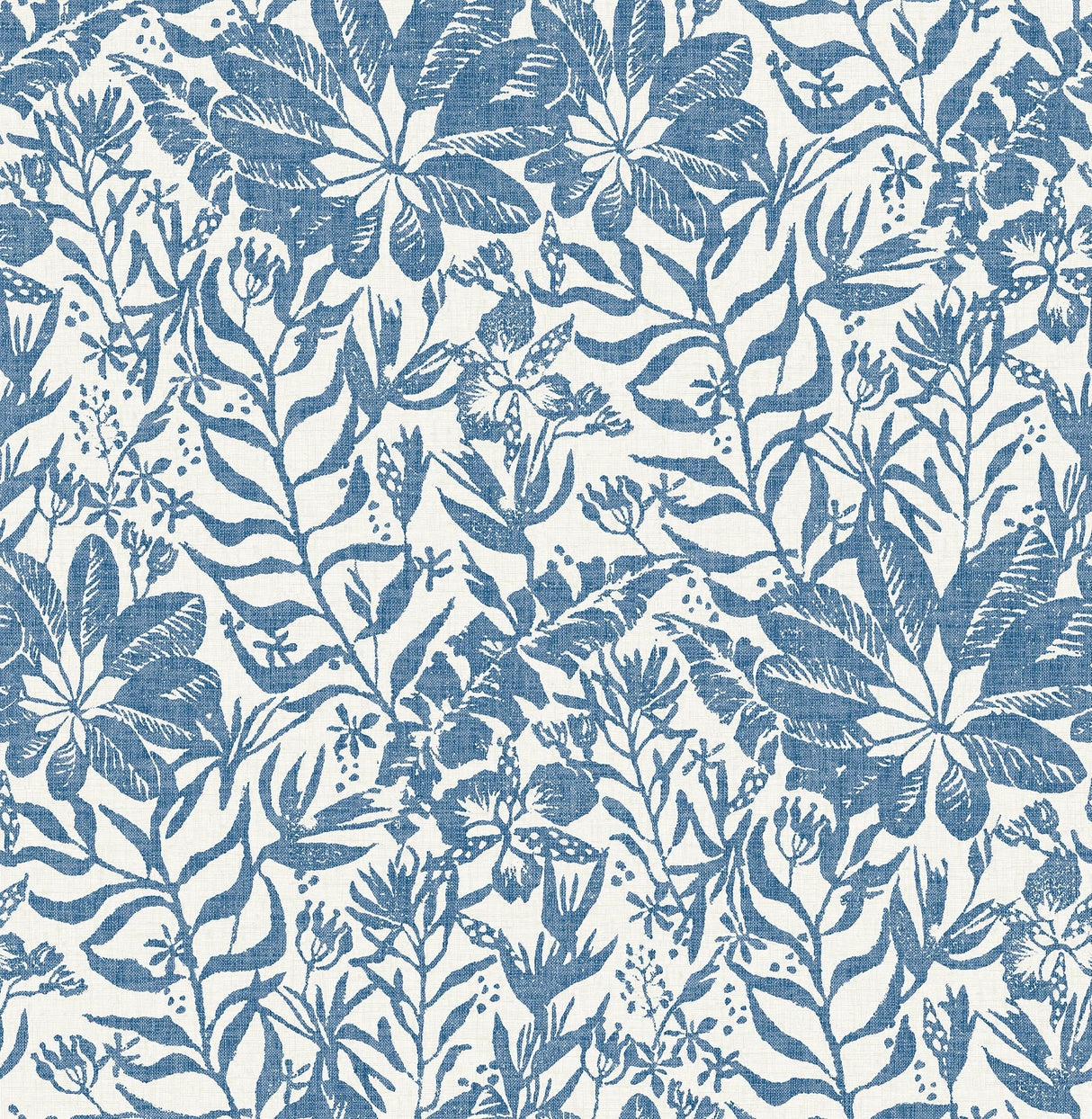 NuWallpaper NUS3998 Blue Foliole Peel & Stick Wallpaper