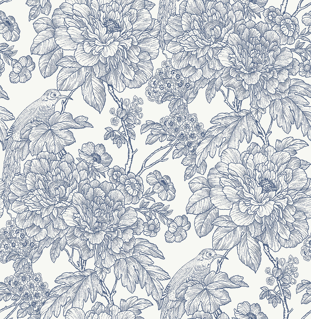 NuWallpaper NUS4289 Blue Sudbury Peel & Stick Wallpaper