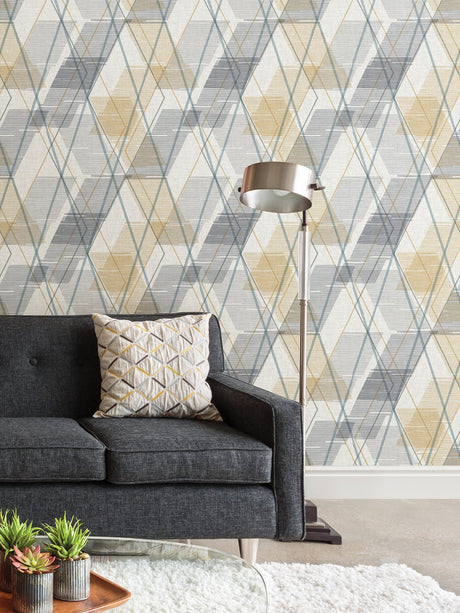 NuWallpaper NUS4375 Ochre Wallis Peel & Stick Wallpaper