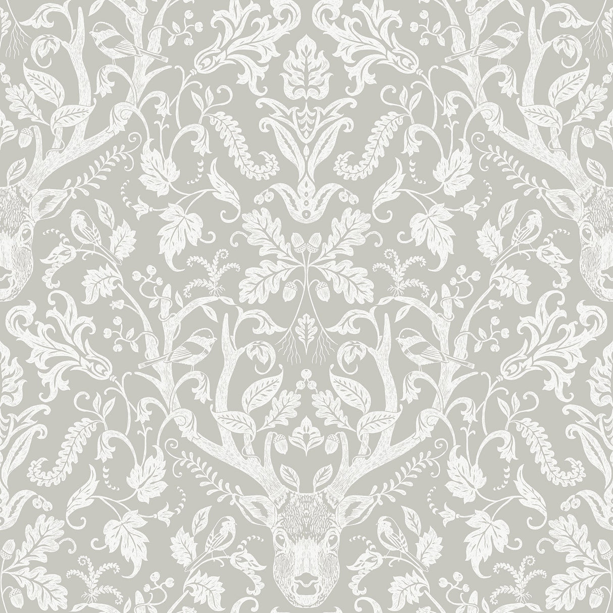 NuWallpaper NUS4393 Taupe Escape to the Forest Peel & Stick Wallpaper