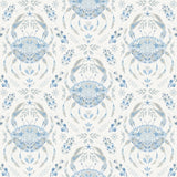 NuWallpaper NUS4447 Blue Shellby Peel & Stick Wallpaper