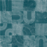 NuWallpaper NUS4630 Teal Vaughn Geometric Peel & Stick Wallpaper