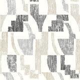 NuWallpaper NUS4634 Taupe Multi Lenny Geometric Peel & Stick Wallpaper