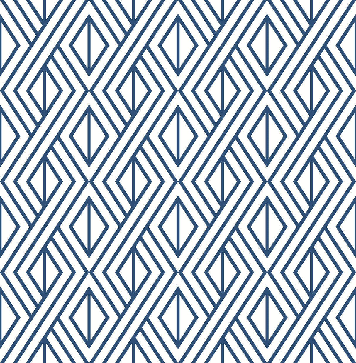 NextWall NW30106 Navy Diamond Geometric