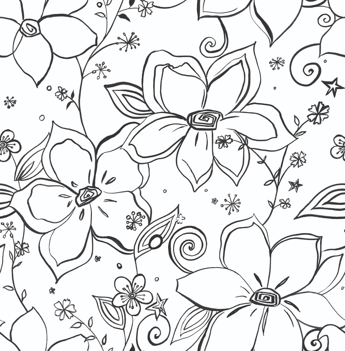 NextWall NW34900 Linework Floral