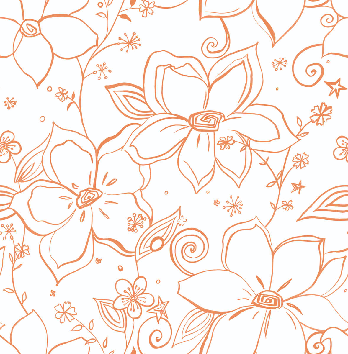 NextWall NW34905 Linework Floral