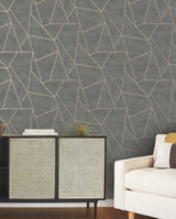 York NW3502 Nazca Dark Grey & Gold Wallpaper