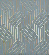 York NW3520 Ebb & Flow Blue & Gold Wallpaper