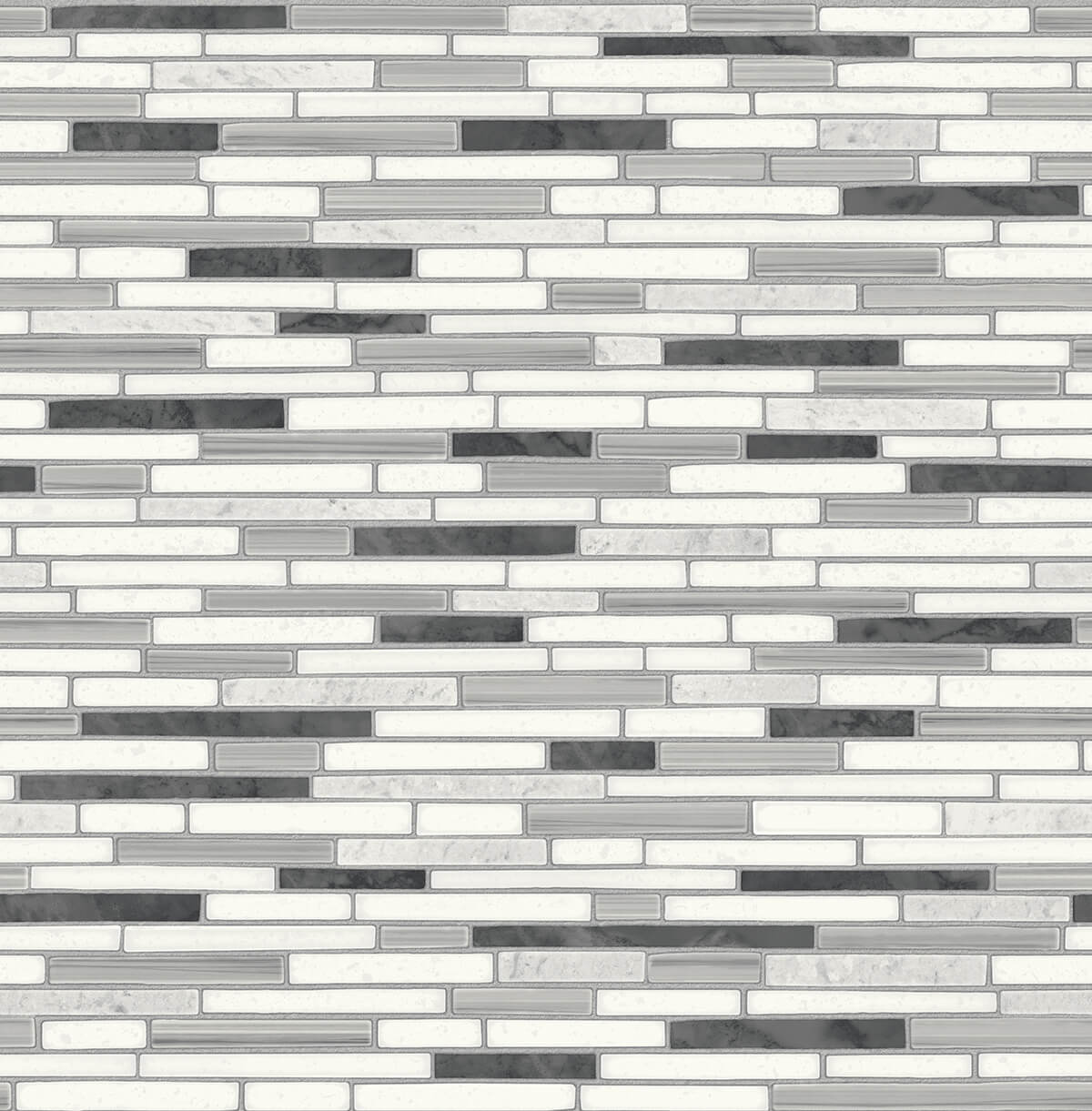 NextWall NW38410 Faux Mosaic Strip Tile