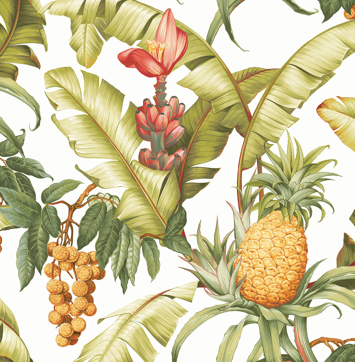 NextWall NW46305 Pineapple Floral