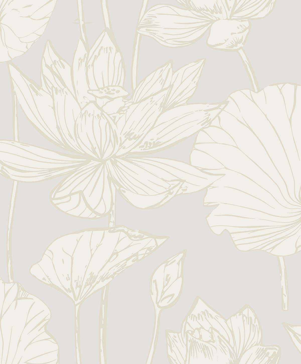 NextWall NW59700 Lotus Garden Floral Wallpaper