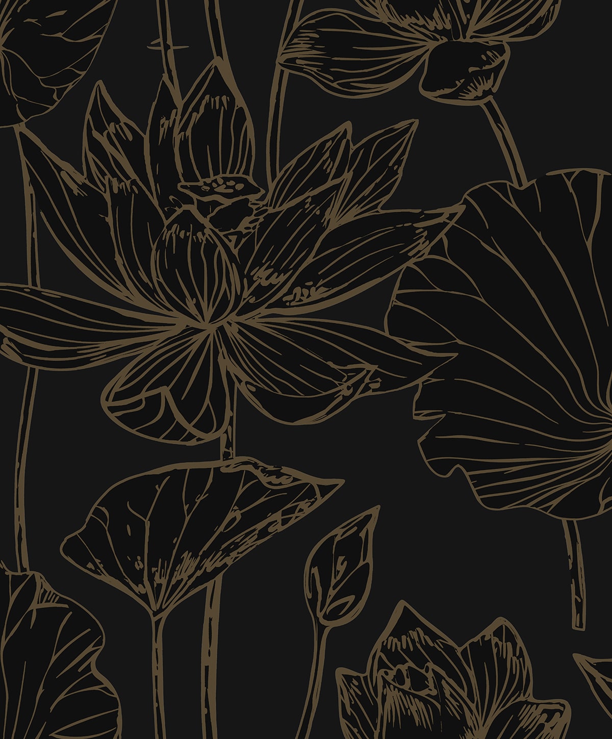 NextWall NW59710 Lotus Garden Floral Wallpaper