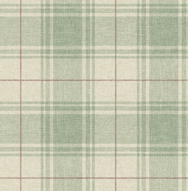 NextWall NW60804 Linen Cut Plaid Wallpaper