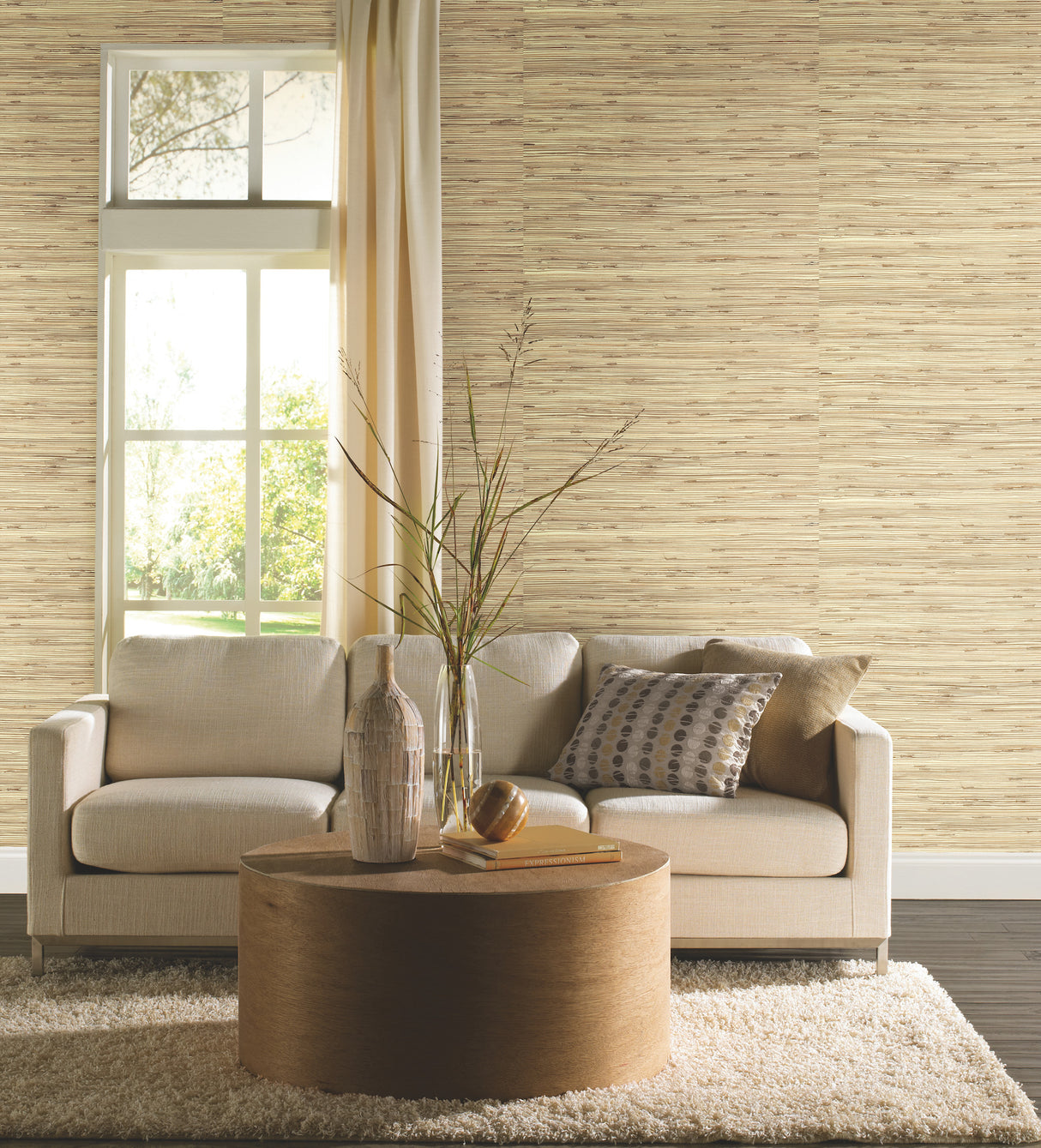 York NZ0781 River Grass Beige Wallpaper