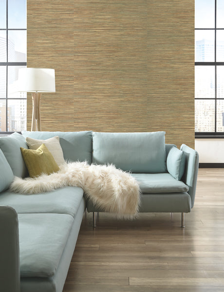 York NZ0795 Raw Jute Green Wallpaper