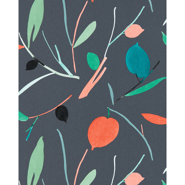 SCION NZAW111997.SCN.0 OXALIS WP PIMENTO/MARINE Wallpaper - Eade's Wallpaper