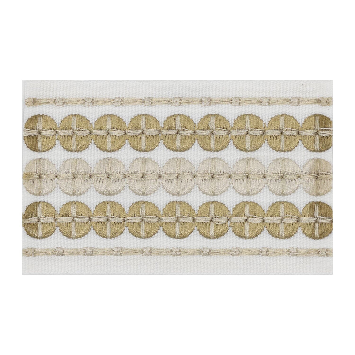 STOUT OBER-2 OBERLIN TAPE 2 KHAKI Fabric - Eades Wallpaper & Fabric