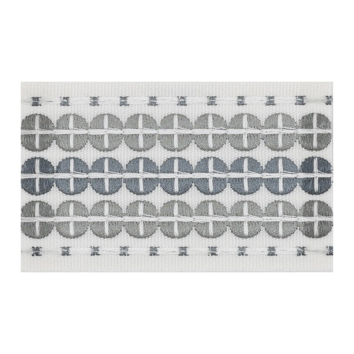 STOUT OBER-5 OBERLIN TAPE 5 PEWTER Fabric - Eades Wallpaper & Fabric