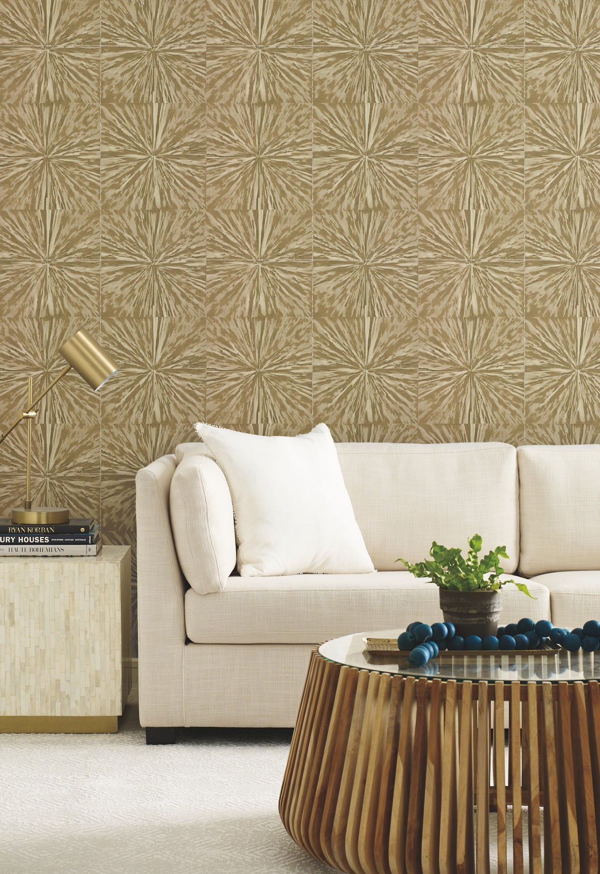 York OG0501 Squareburst Gold Wallpaper