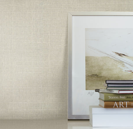 York OG0525 Tatami Weave Light Grey Wallpaper