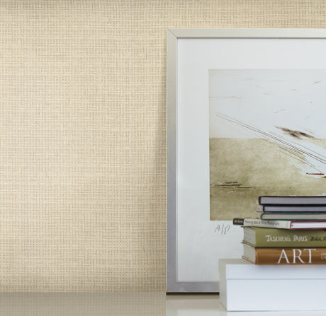 York OG0526 Tatami Weave Cream Wallpaper