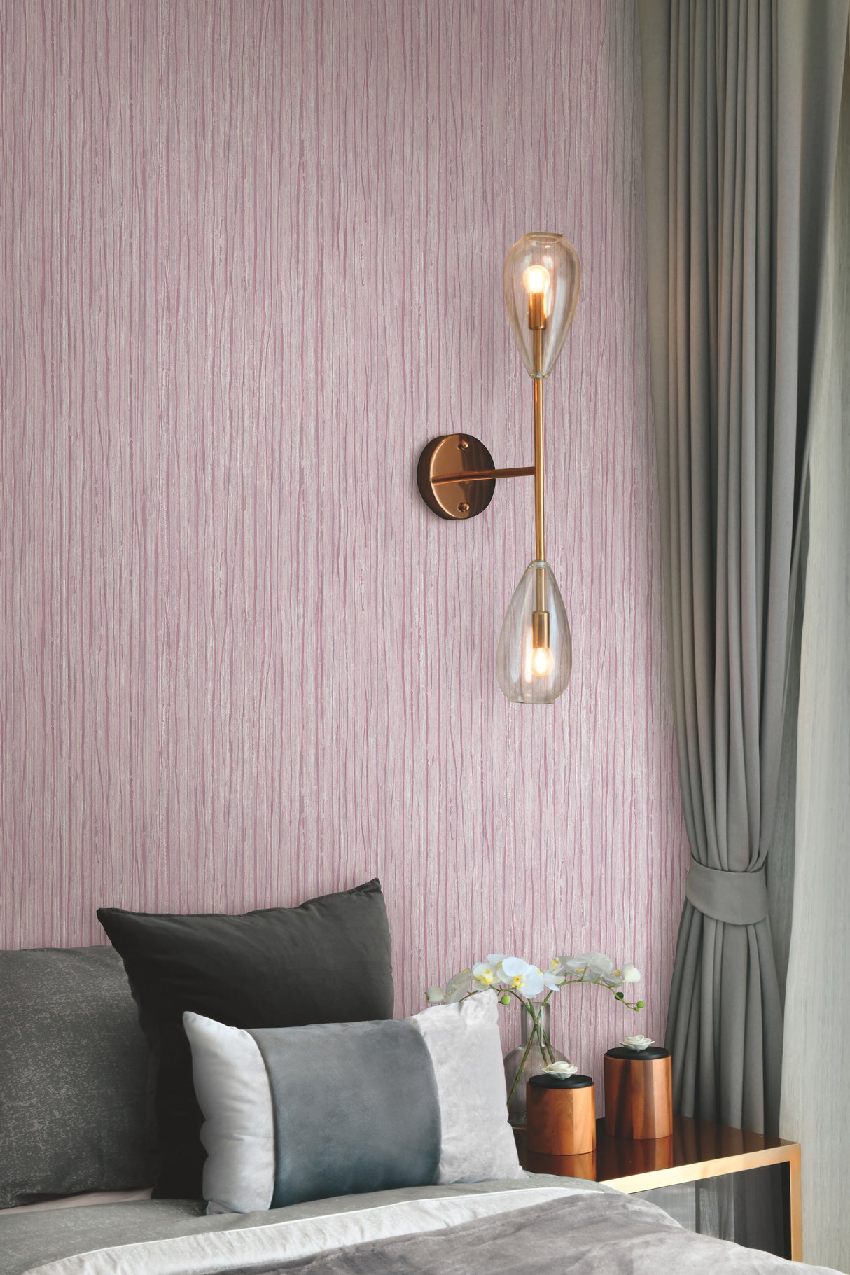 York OG0546 Temperate Veil Berry Wallpaper