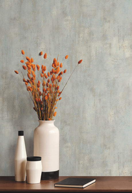 York OG0573 Conrete Patina Blue Wallpaper