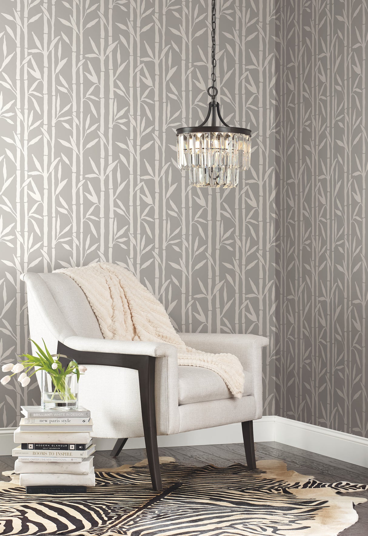 York OG0606 Bamboo Grove Grey Wallpaper