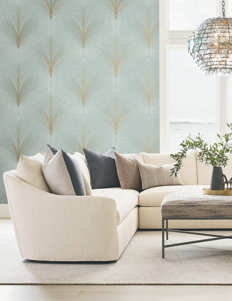 York OI0682 Papyrus Plume Sage Wallpaper