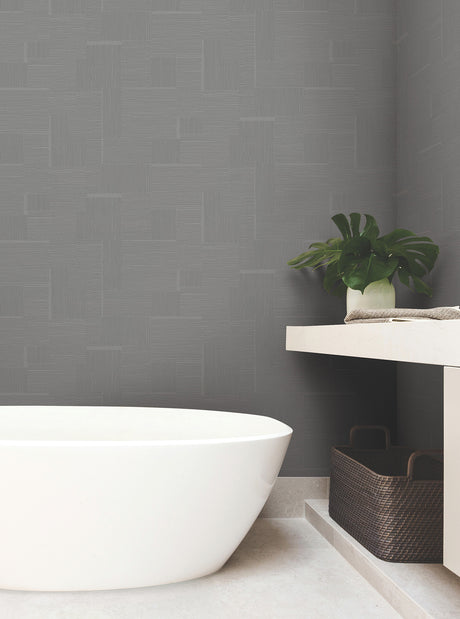 York OI0705 Contour Gunmetal Wallpaper