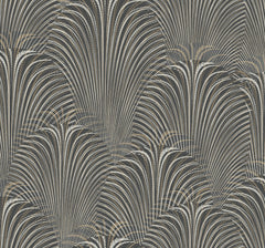 York OL2768 Deco Fountain Black Wallpaper