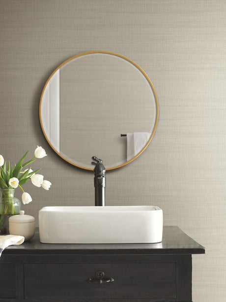 York OM3661 Washed Linen Tan Wallpaper
