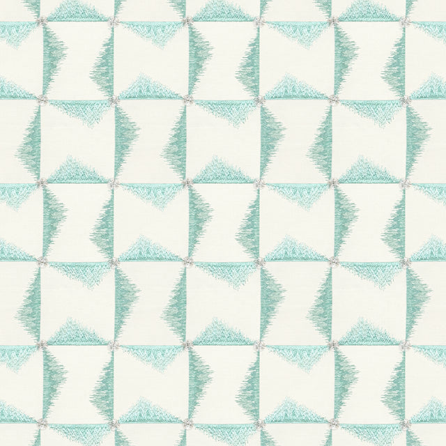 STOUT ONTA-1 ONTARIO 1 AQUA Fabric - Eades Wallpaper & Fabric